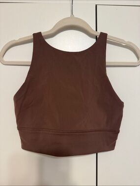 lululemon athletica High-Neck Crop Tank in Chocolate Brown